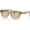 Brunello Cucinelli 48mm Square Optical Glasses In Brown