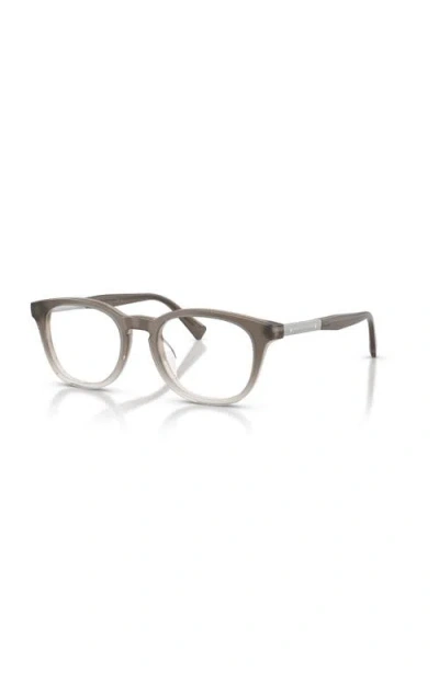 Brunello Cucinelli 49mm Rectangle Optical Glasses In Gray