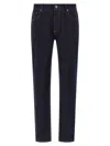 Brunello Cucinelli Men Iconic Fit Denim Cotton Jeans In Blue