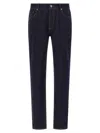 Brunello Cucinelli Men Iconic Fit Denim Cotton Jeans In Blue