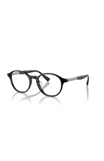 Brunello Cucinelli 50mm Oval Optical Glasses In Black