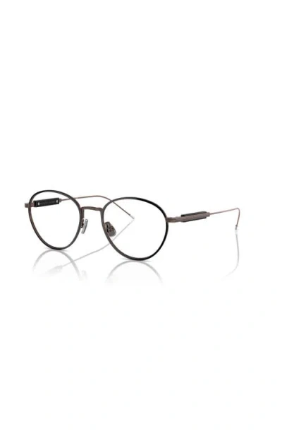 Brunello Cucinelli 50mm Phantos Optical Glasses In Brown
