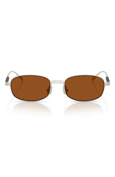 Brunello Cucinelli 51mm Oval Sunglasses In Brown