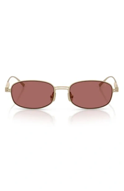 Brunello Cucinelli 51mm Oval Sunglasses In Burgundy