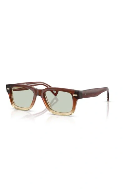 Brunello Cucinelli 51mm Rectangle Optical Glasses In Pink