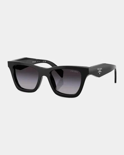 Brunello Cucinelli 52mm Butterfly Sunglasses In Black
