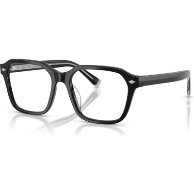 Brunello Cucinelli 53mm Rectangle Optical Glasses In Black