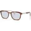 Brunello Cucinelli 53mm Rectangle Optical Glasses In Brown