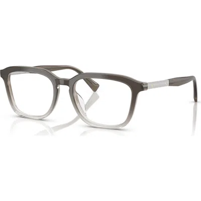 Brunello Cucinelli 53mm Rectangle Optical Glasses In Gray