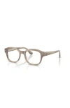 Brunello Cucinelli 53mm Rectangle Optical Glasses In Neutral