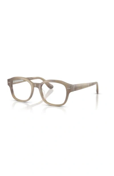 Brunello Cucinelli 53mm Rectangle Optical Glasses In Neutral