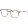 Brunello Cucinelli 53mm Rectangle Optical Glasses In Neutral