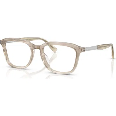 Brunello Cucinelli 53mm Rectangle Optical Glasses In Neutral