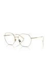 Brunello Cucinelli 55mm Irregular Optical Glasses In Gold