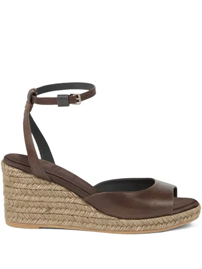 BRUNELLO CUCINELLI 55MM MONILI-DETAIL ESPADRILLES