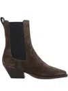 Brunello Cucinelli 55mm Monili-embellished Suede Boots In Brown