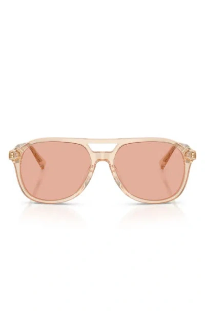 Brunello Cucinelli 56mm Pilot Sunglasses In Purple
