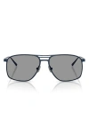 Brunello Cucinelli 56mm Rectangular Sunglasses In Gray
