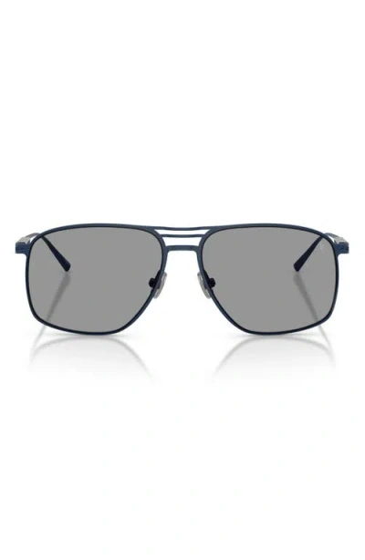 Brunello Cucinelli 56mm Rectangular Sunglasses In Gray