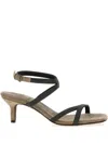 Brunello Cucinelli Sandal City Grey With Precious Straps In Silver