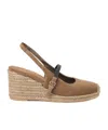 Brunello Cucinelli Suede Espadrillas In Brown
