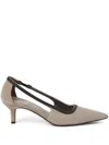 BRUNELLO CUCINELLI 65MM SLINGBACK SUEDE PUMPS