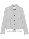 Brunello Cucinelli Angled Long Sleeves Jacket In 灰色
