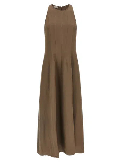 Brunello Cucinelli A-line Dress Dresses Brown