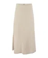 Brunello Cucinelli Flute Skirt In Comfort Viscose Couture Twill In Nude