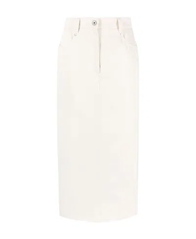 Brunello Cucinelli A-line Maxi Skirt In White