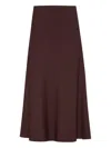 Brunello Cucinelli A-line Midi Skirt In Burgundy