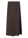 Brunello Cucinelli A-line Midi Skirt In Brown