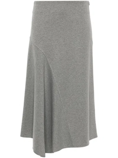 Brunello Cucinelli A-line Midi Skirt In Grey