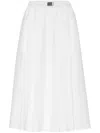 Brunello Cucinelli Cotton Blend Midi Skirt In Nude