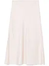 Brunello Cucinelli Poudre Pink Satin High-waisted Skirt In Pink