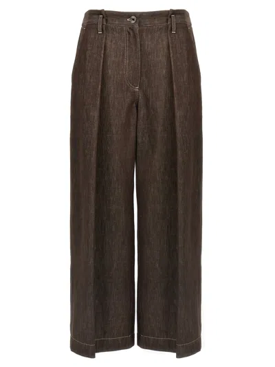 BRUNELLO CUCINELLI A-LINE PLEATED PANTS