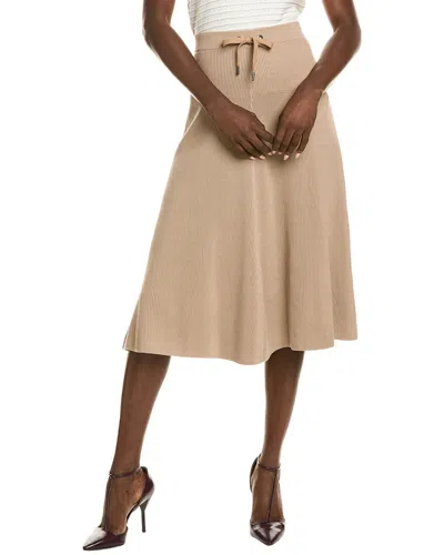 Brunello Cucinelli A-line Skirt In Beige