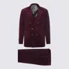 Brunello Cucinelli Velvet Double-breasted Suit Button Detailing
