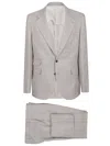Brunello Cucinelli Tailored Linen Blend Suit With Notch Lapels In Jut