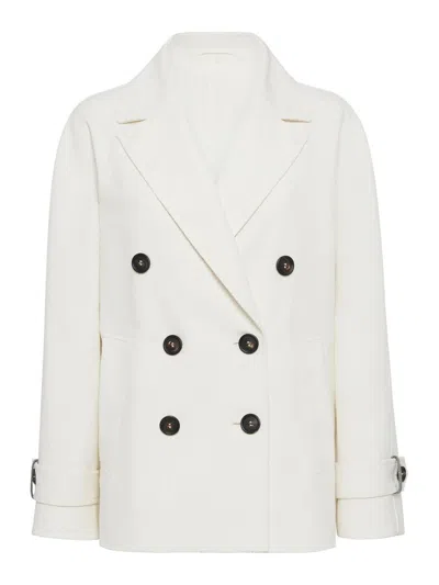BRUNELLO CUCINELLI CABAN WITH DECORATION OF BEADS JEWELRY