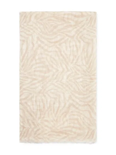 Brunello Cucinelli Abstract-pattern Print Scarf In Nude