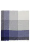 Brunello Cucinelli Check Print Wool And Cashmere Blend Scarf