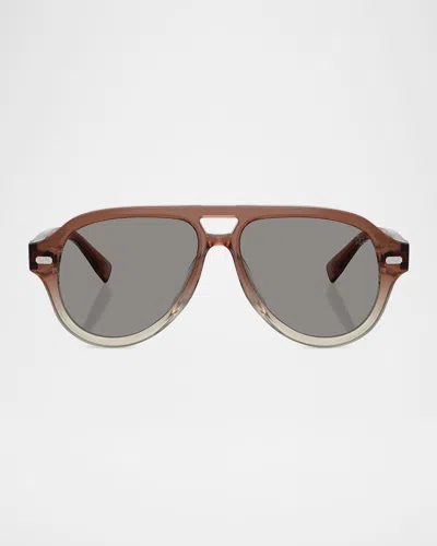 Brunello Cucinelli Acetate Aviator Frames In Black5