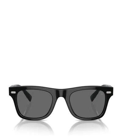 Brunello Cucinelli Bc4002s Mr.brunello Rectangle-frame Sunglasses In Black