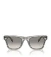 Brunello Cucinelli Logo Core Wire Acetate Square Sunglasses In Grey