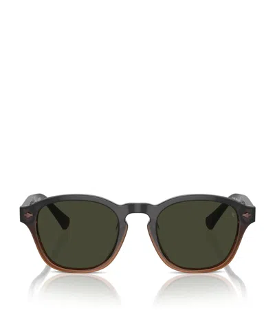 Brunello Cucinelli Polarized Vintage-style Acetate Round Sunglasses In Brown