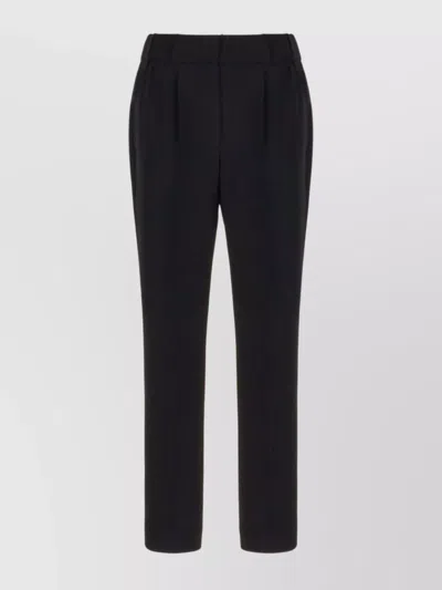 Brunello Cucinelli Acetate Blend Trousers With Pleats And Pockets