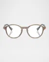 Brunello Cucinelli Acetate Oval Sunglasses, 50mm In Beige