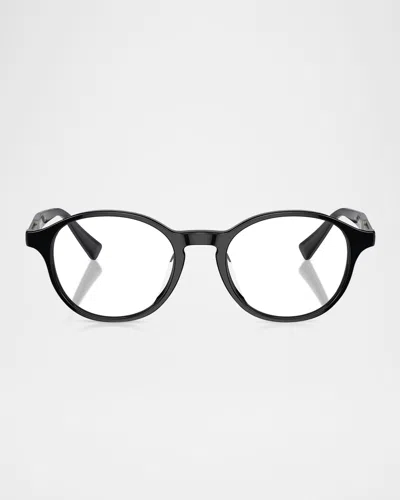 Brunello Cucinelli Acetate Oval Sunglasses, 50mm In Black