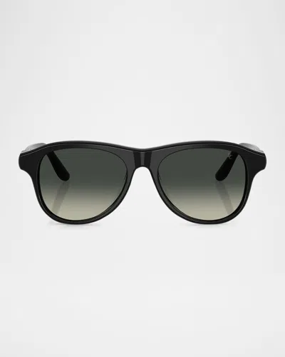 BRUNELLO CUCINELLI ACETATE ROUND SUNGLASSES